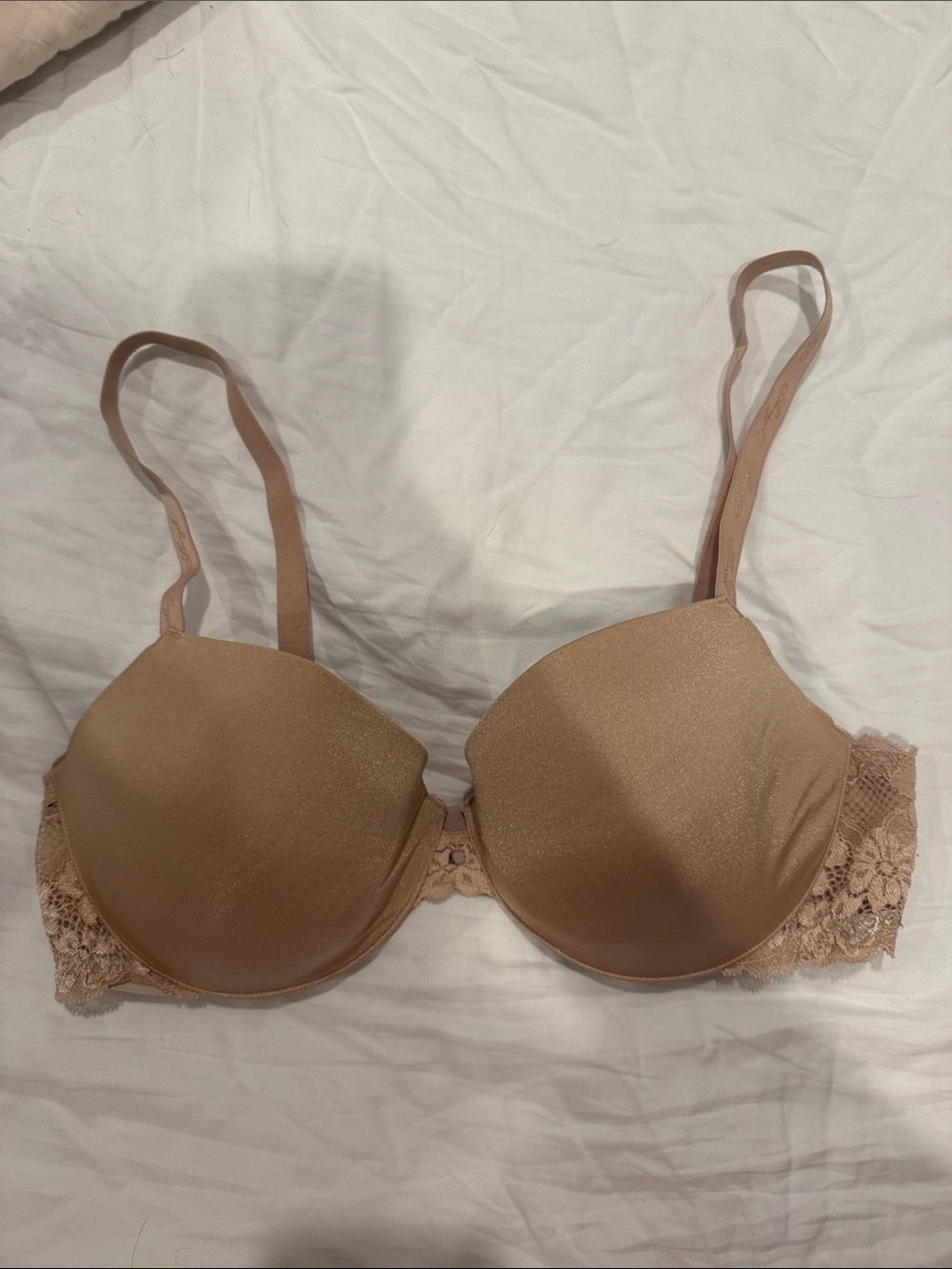 Victoria's Secret Beige Lace-Trim IPEX Bra